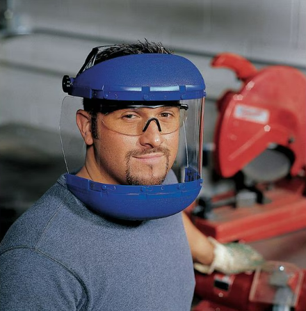 Ratchet Faceshield Assembly, Uncoated, Clear Visor, Includes Chin Guard and Ratchet Headgear