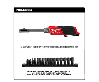 M12 FUEL INSIDER Extended Reach Box Ratchet (Tool Only)