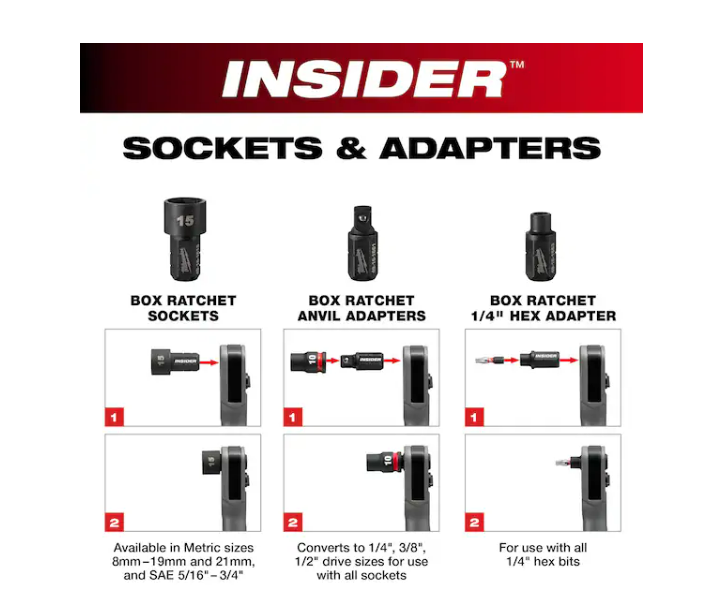 M12 FUEL INSIDER Extended Reach Box Ratchet (Tool Only)