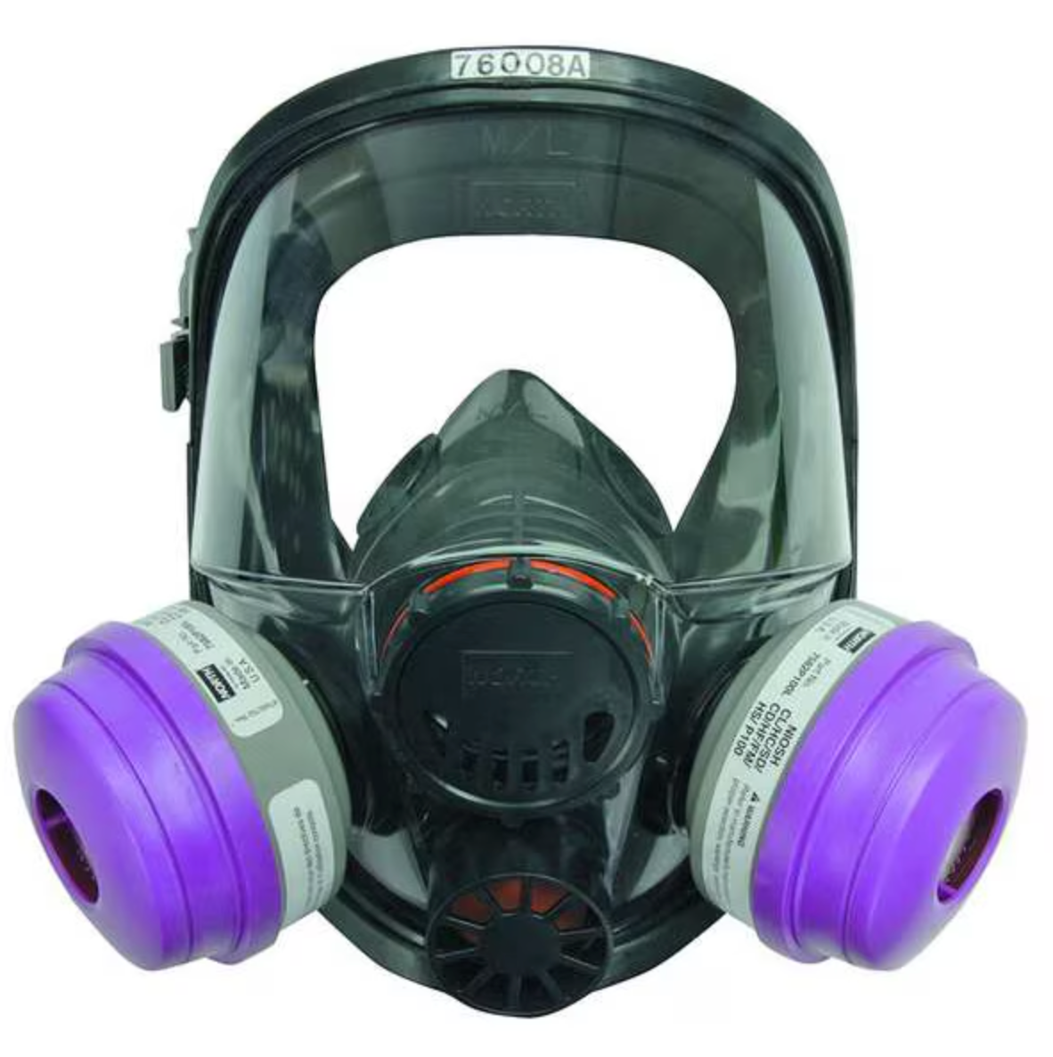 Full Facepiece Respirator, 7600 Series, Silicone, Threaded, Includes Speaking Diaphragm, M/L