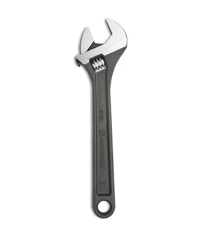 10" Adjustable Black Oxide Wrench - Carded